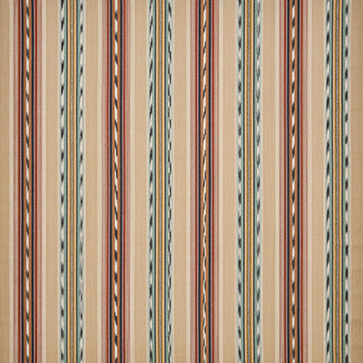 Brenta Ombrone Linen/Copper/Aqua – Osborne & Little – F8110-02 Fabric