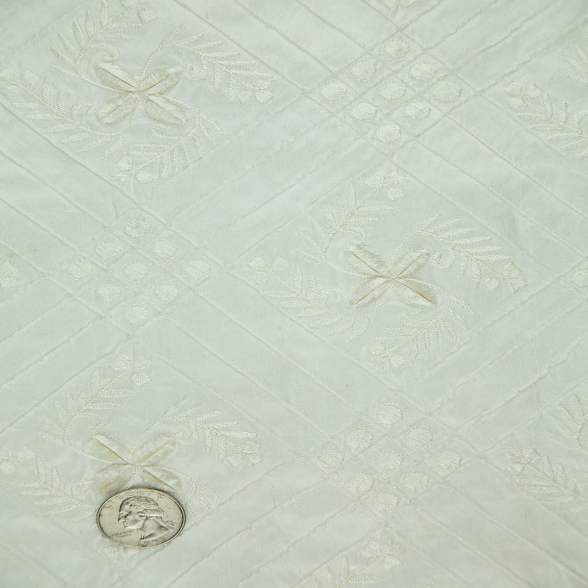 Embroidered Dupioni Silk MED-131/10 Fabric