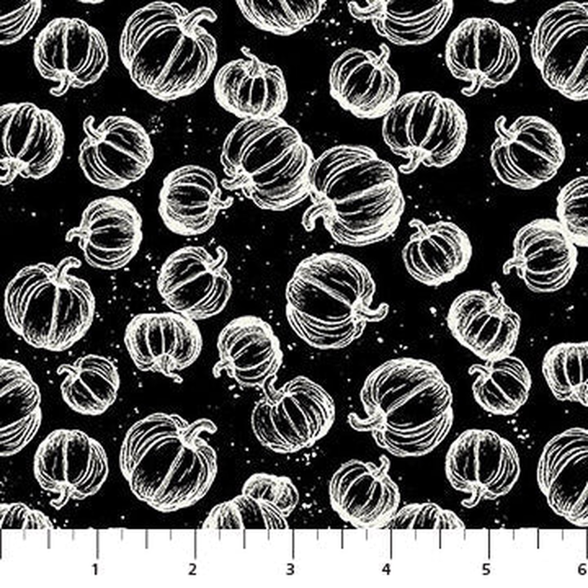 Pumpkin Toss Black 44″/45″ Cotton Fabric Per Yard