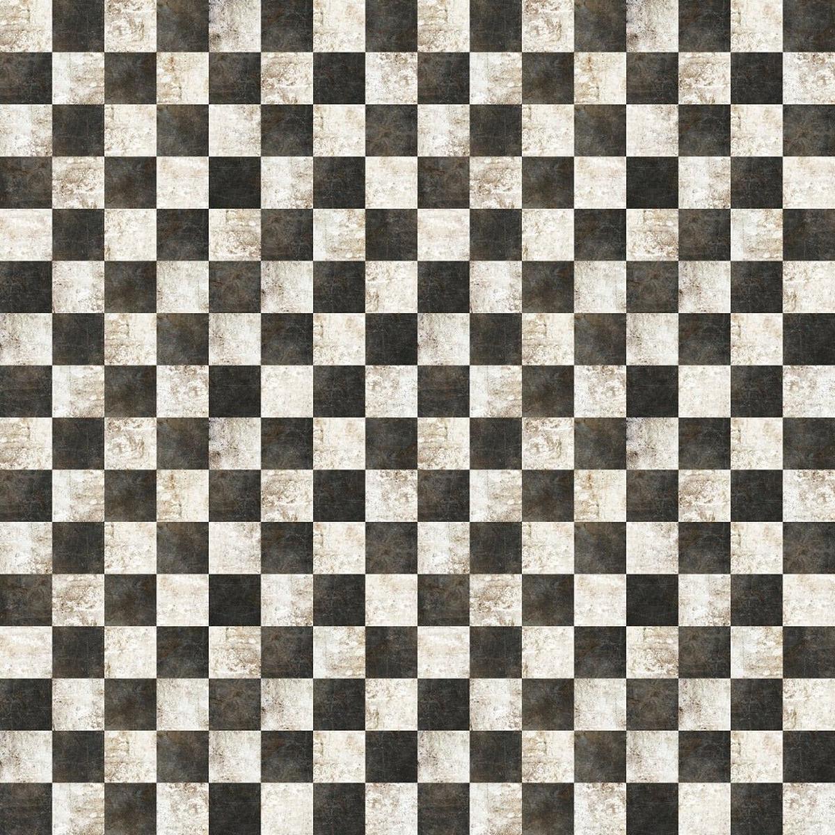 Marble Checkered Tiles – Black & White