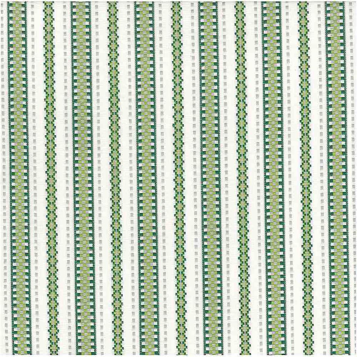 Zagreb Stripe Green Laura Kiran Fabric