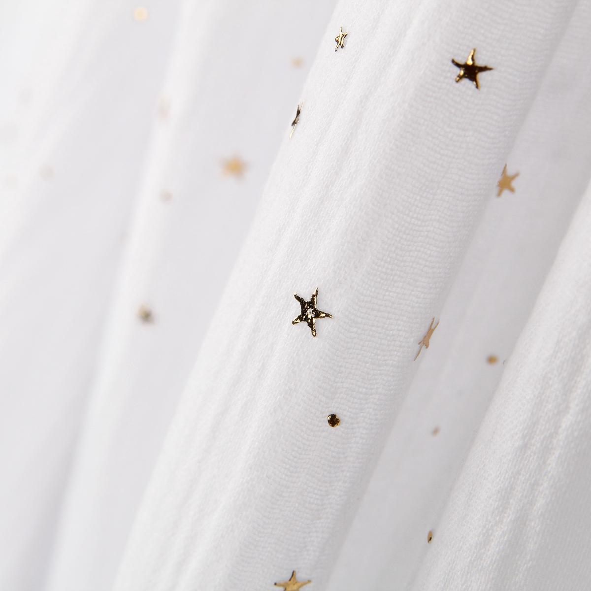 Double Gauze Star White Lurex
