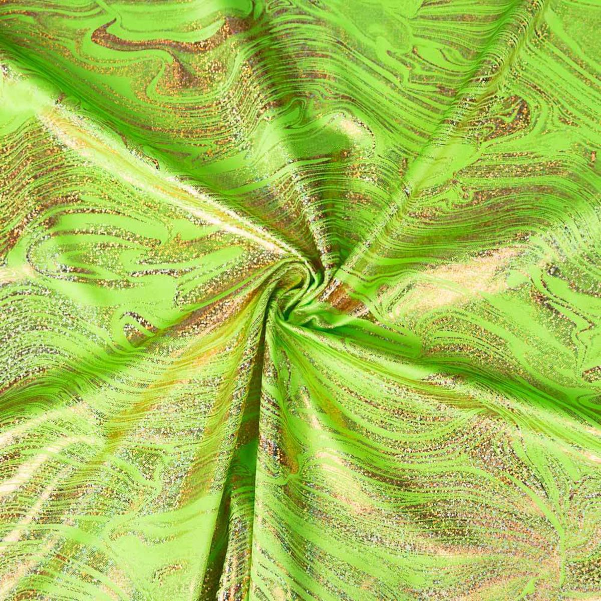 Green Marbled Lycra Foil