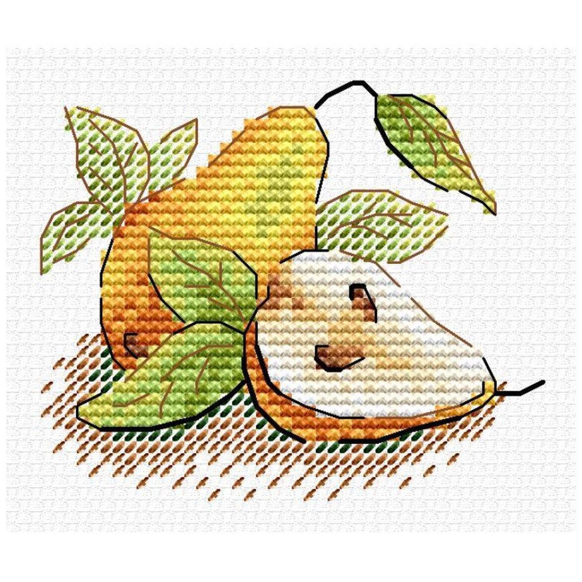 "Garden pear" - embroidery kit /MP Studia/ 6x8cm