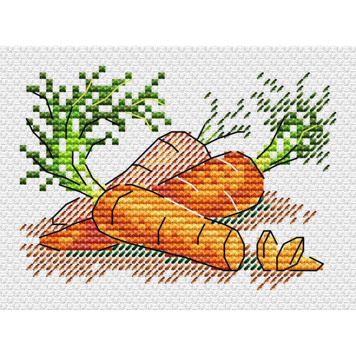 "Carrots" - embroidery kit /MP Studia/ 6x9cm