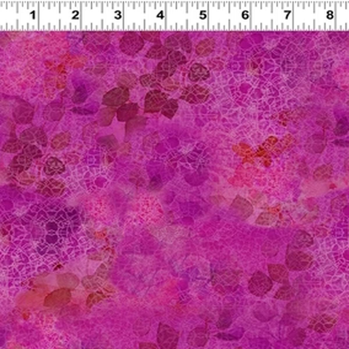 Zen Dark Fuchsia Digital Leaves