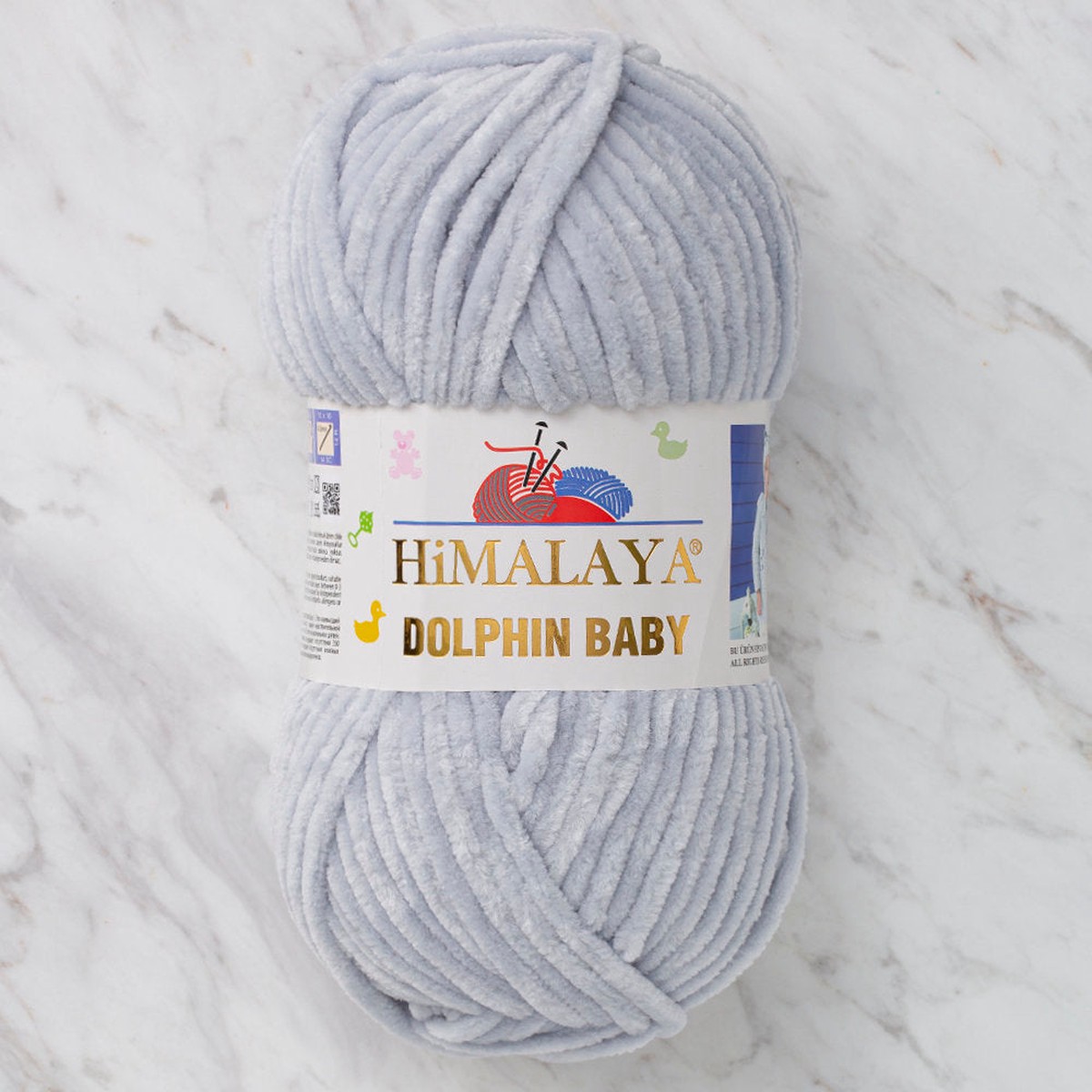 Himalaya Dolphin Baby Chenille Yarn, Grey - 80325