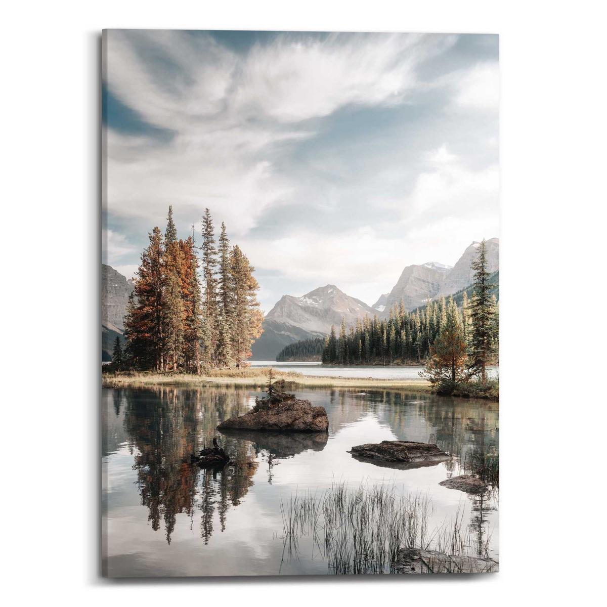 Canvas Mountain Lake 70x50