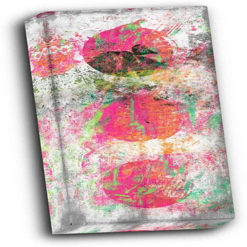 Glow Abstract 8x18 Gallery Wrapped Stretched Canvas