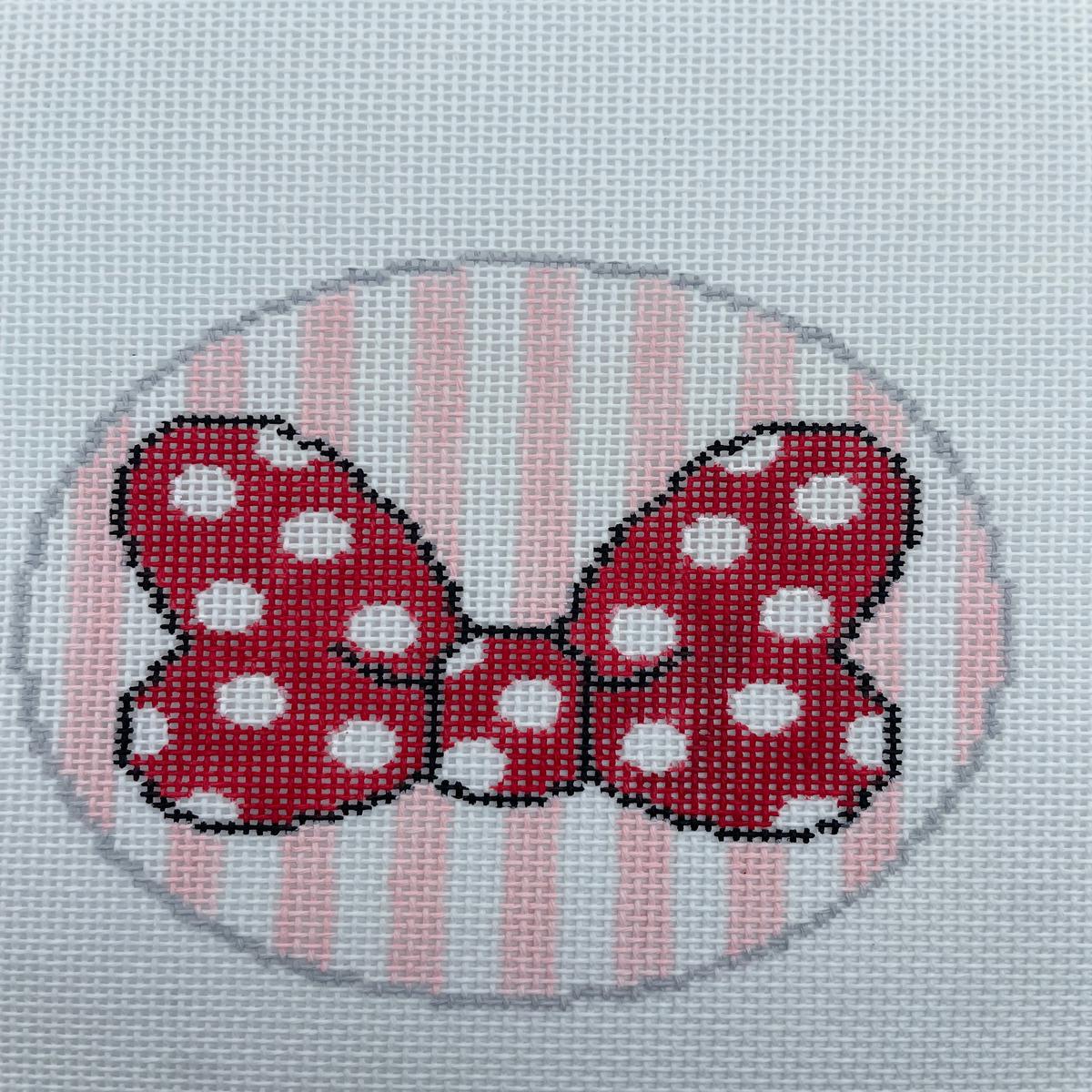 Red Polka Dot Bow Ornament