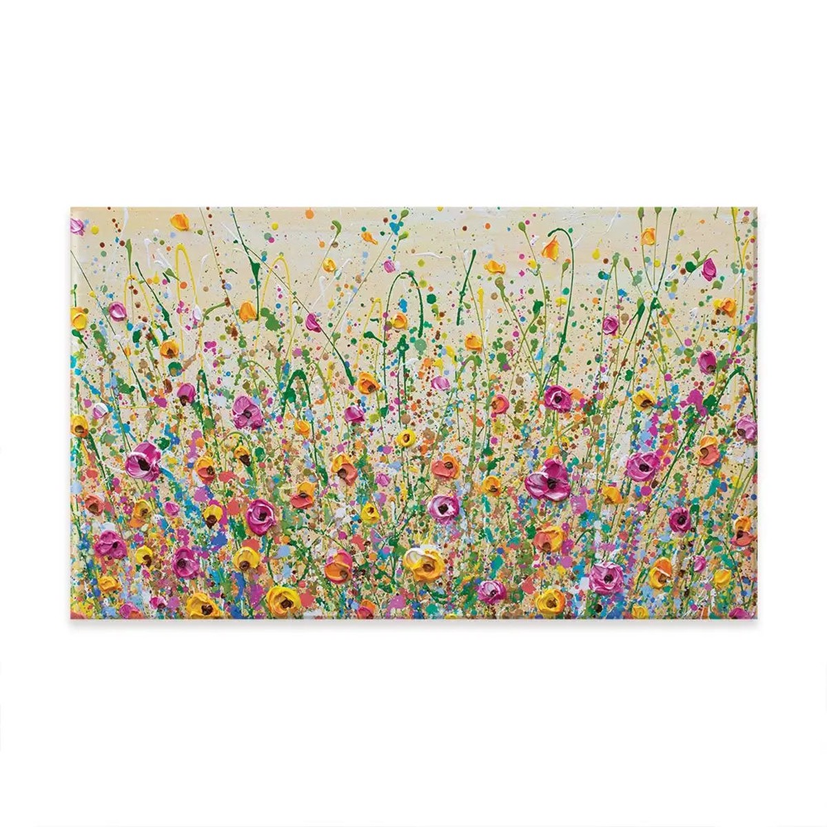 Yellow Meadow Oversized Canvas Print