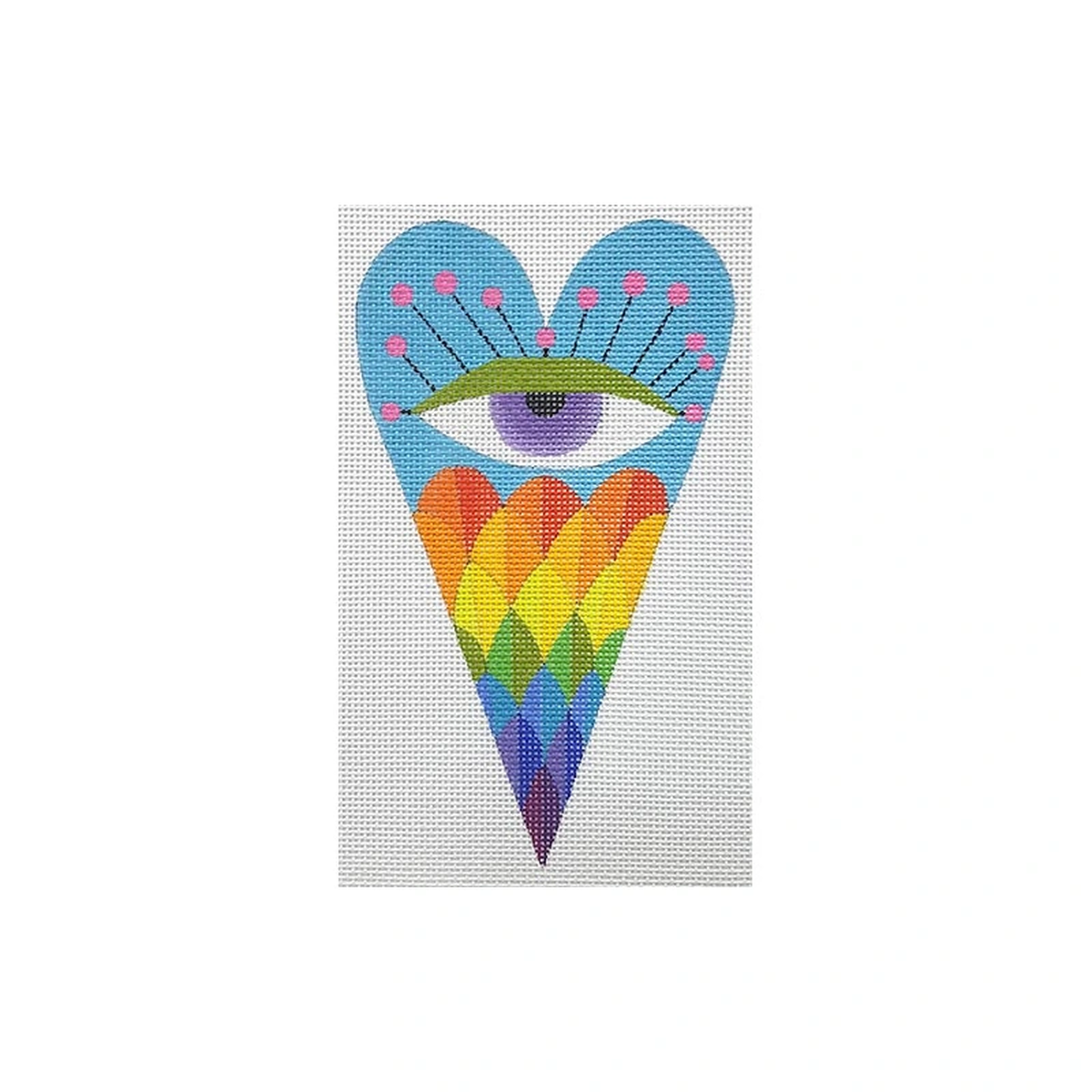 Zecca Eye Heart with Scales Needlepoint Canvas