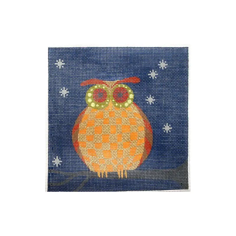 Zecca Checkers on a Branch Needlepoint Canvas