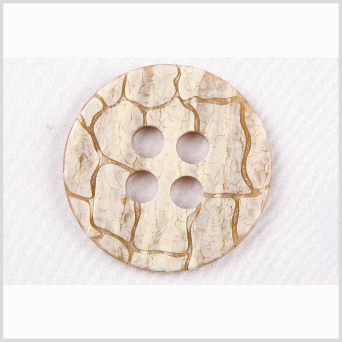 Beige Plastic Coat Button - 54L/34mm