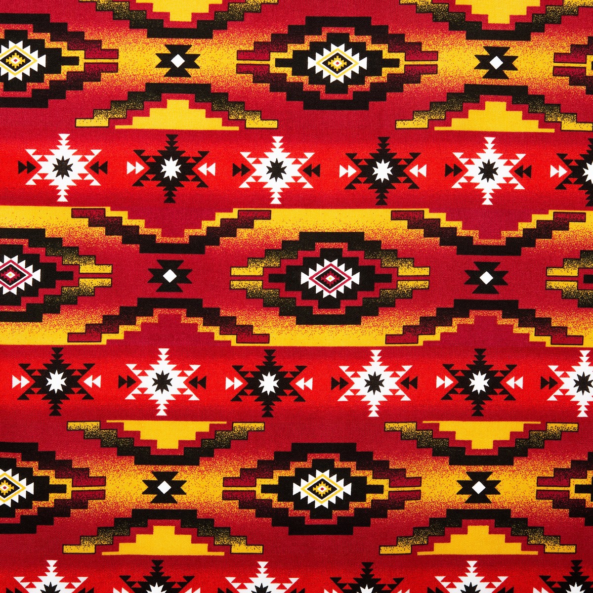 SPIRIT TRAIL Printed Cotton - Stars - Red