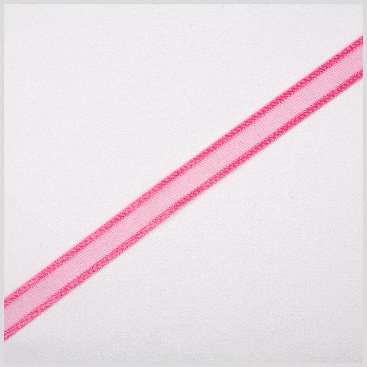 3/8" Shocking Pink Sheer Ribbon with Double Faced Satin Edge