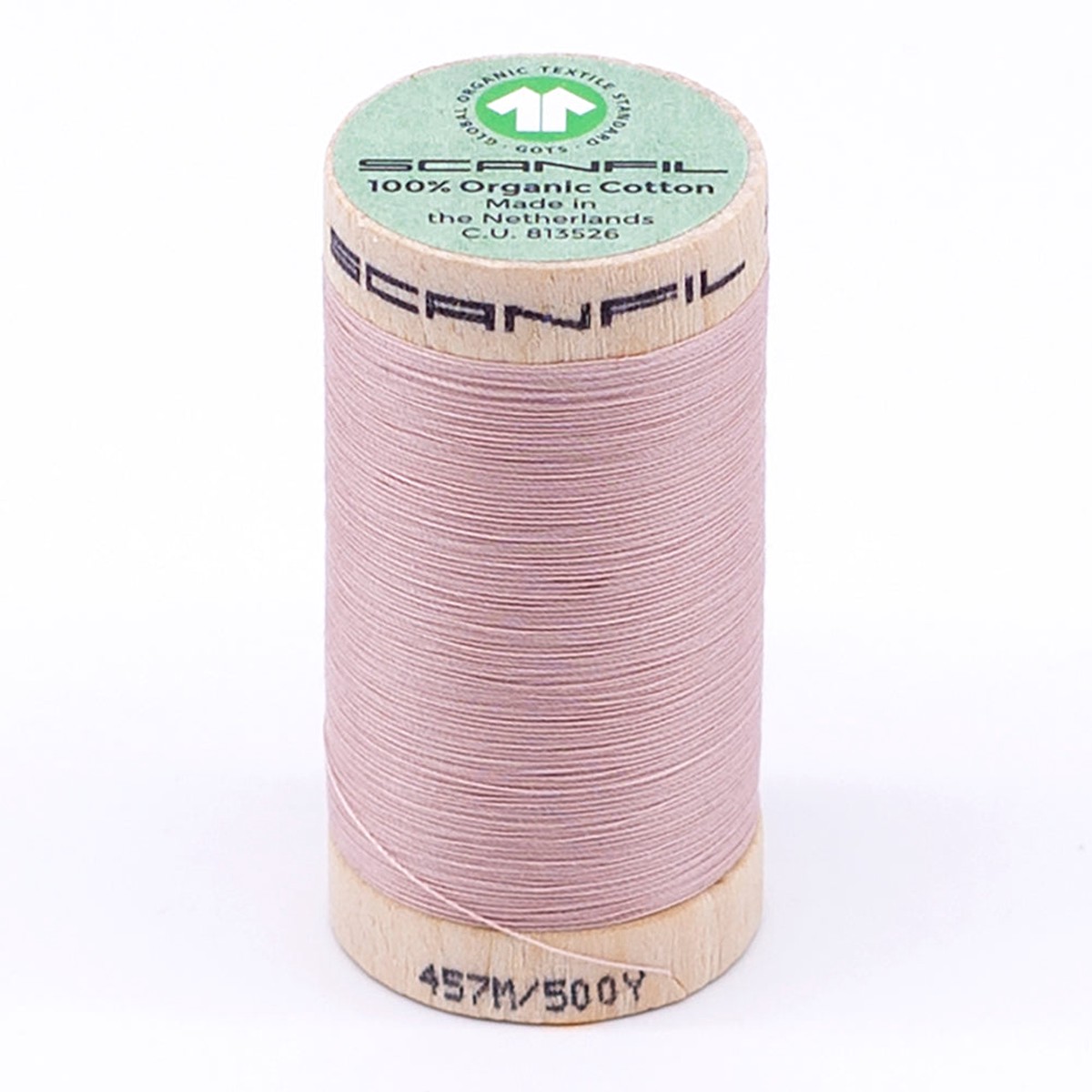 SCANFIL 50wt Organic Pima Cotton Thread 500 yds - 4842 Rose Smoke