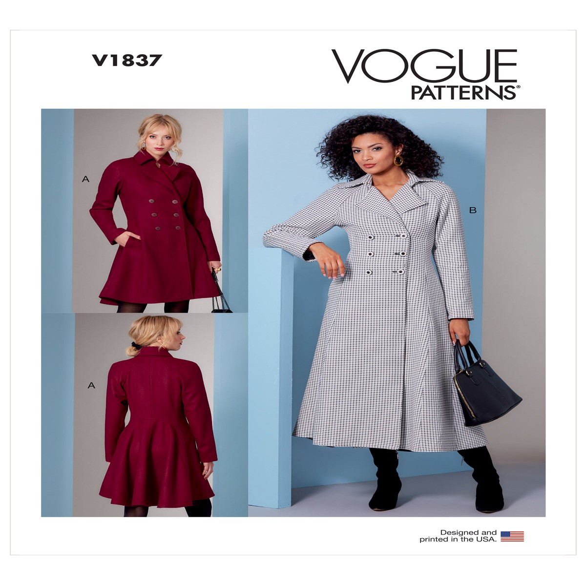 V1837 Misses' Coat