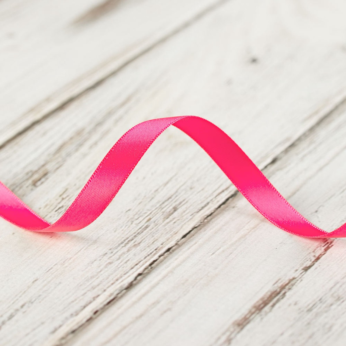9mm Double Faced Satin Ribbon - Bright Pink