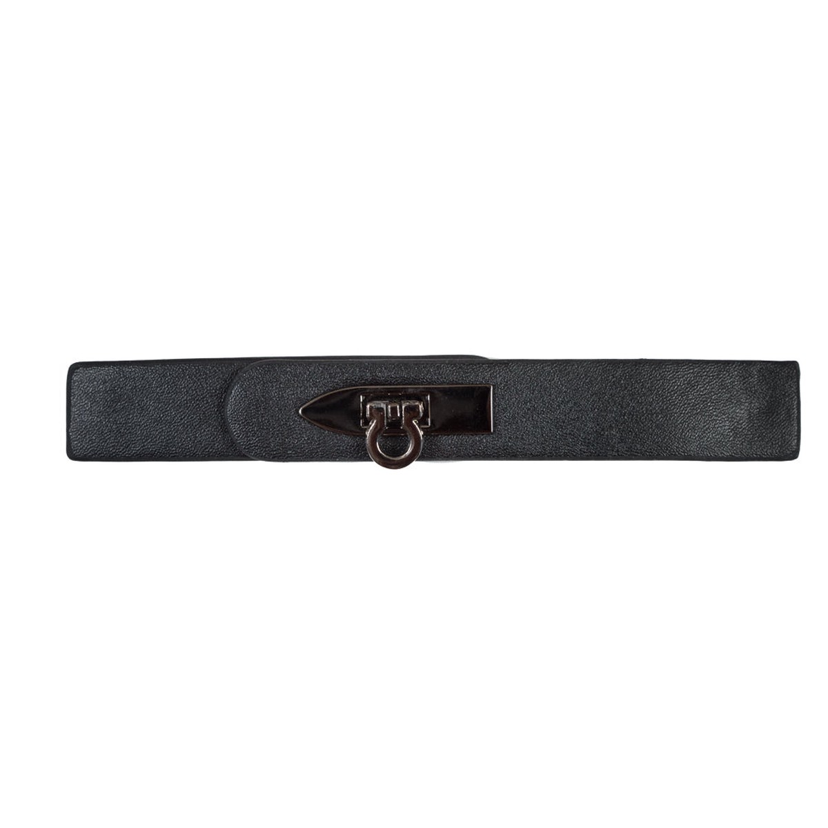 Italian Black and Gunmetal Snap Closure - 6"