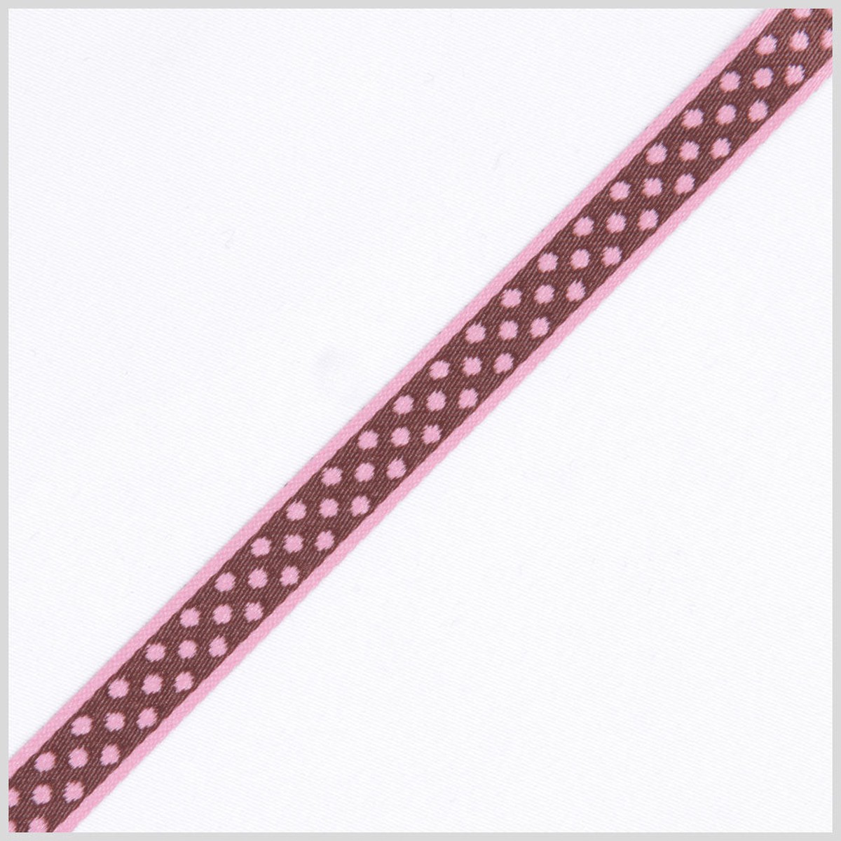 1/2" Pink/Brown French Jacquard Ribbon