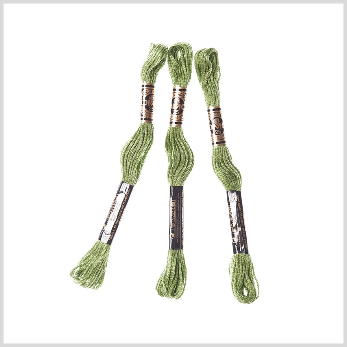 3-Pack DMC Size 6 Embroidery Floss #3347 Foliage
