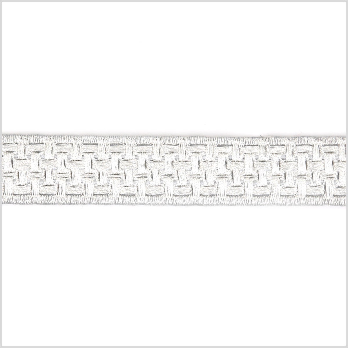 0.75" Metallic Silver Woven Trim