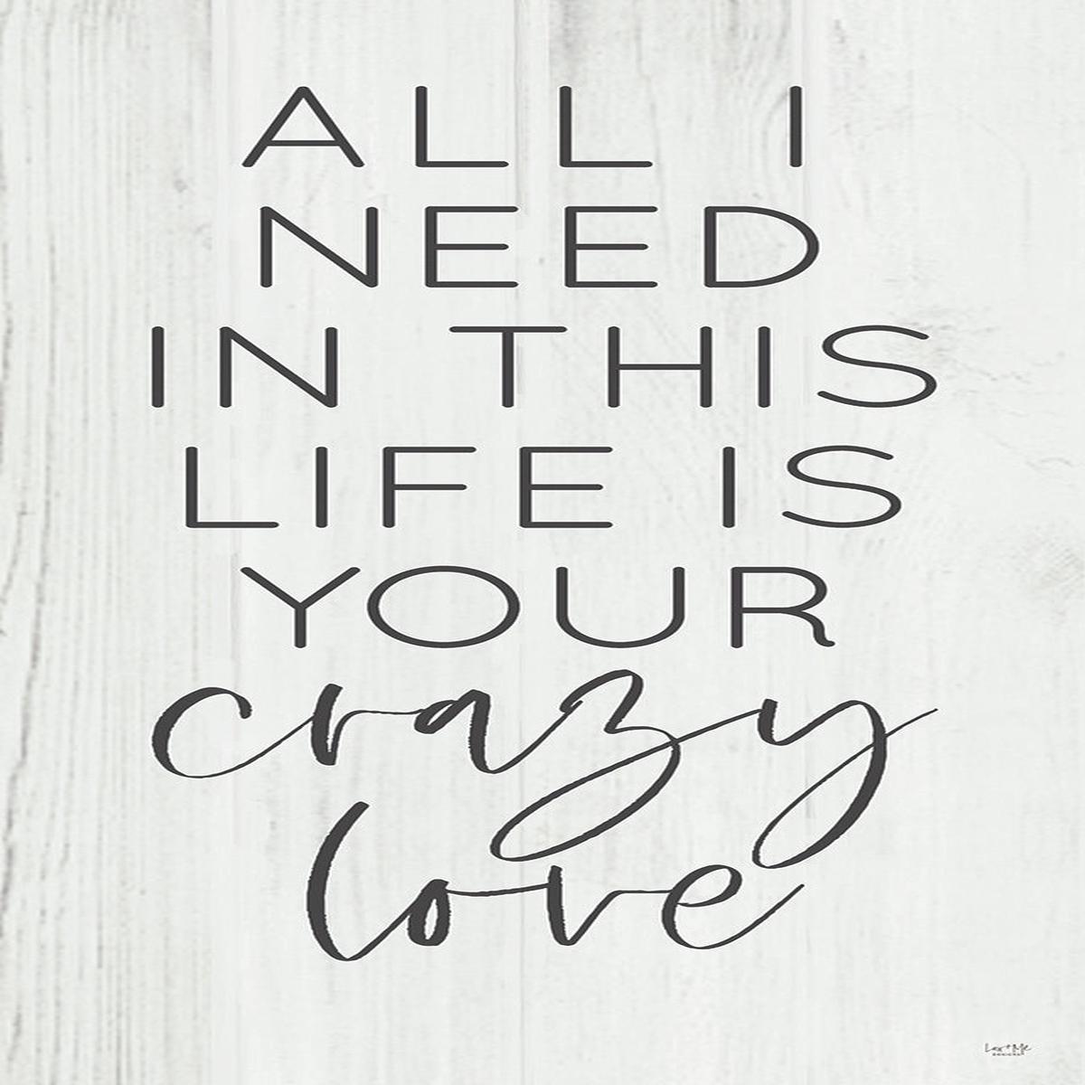 All I Need in this Life is Your Crazy Love