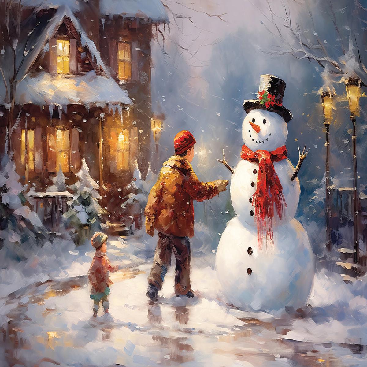 A Frosty Nighttime Scene