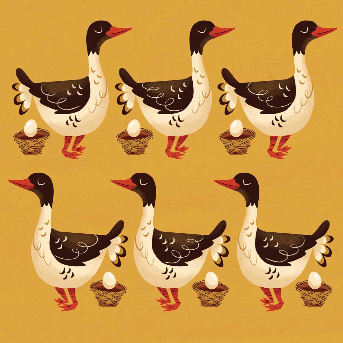12 Days of Christmas 6 Geese Laying
