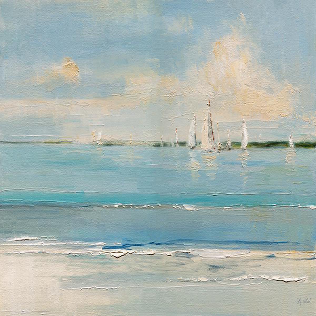 Windy Regatta By Sally Swatland (Small) - Blue
