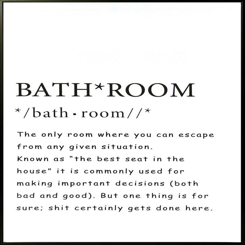 "Quirky Definitions" Canvas In Frame - Black