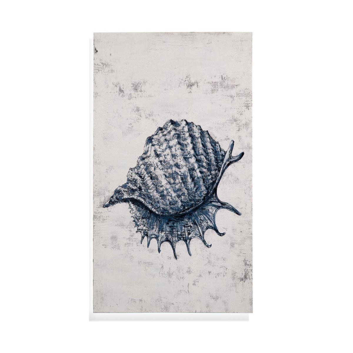 Shell I Canvas Art - Blue / Gray